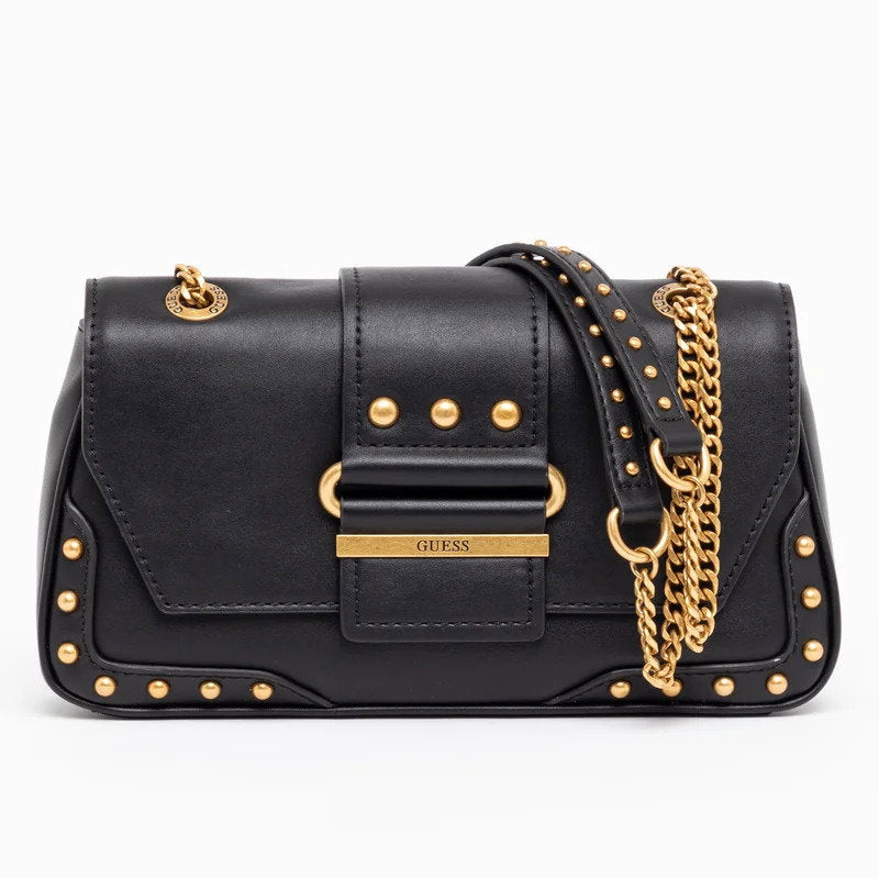 Guess, Greta, Polyurethan, Textil-Umhängetasche, Schwarz, hwvb81 29210, 16 x 29 x 5,3 cm, Für Frauen