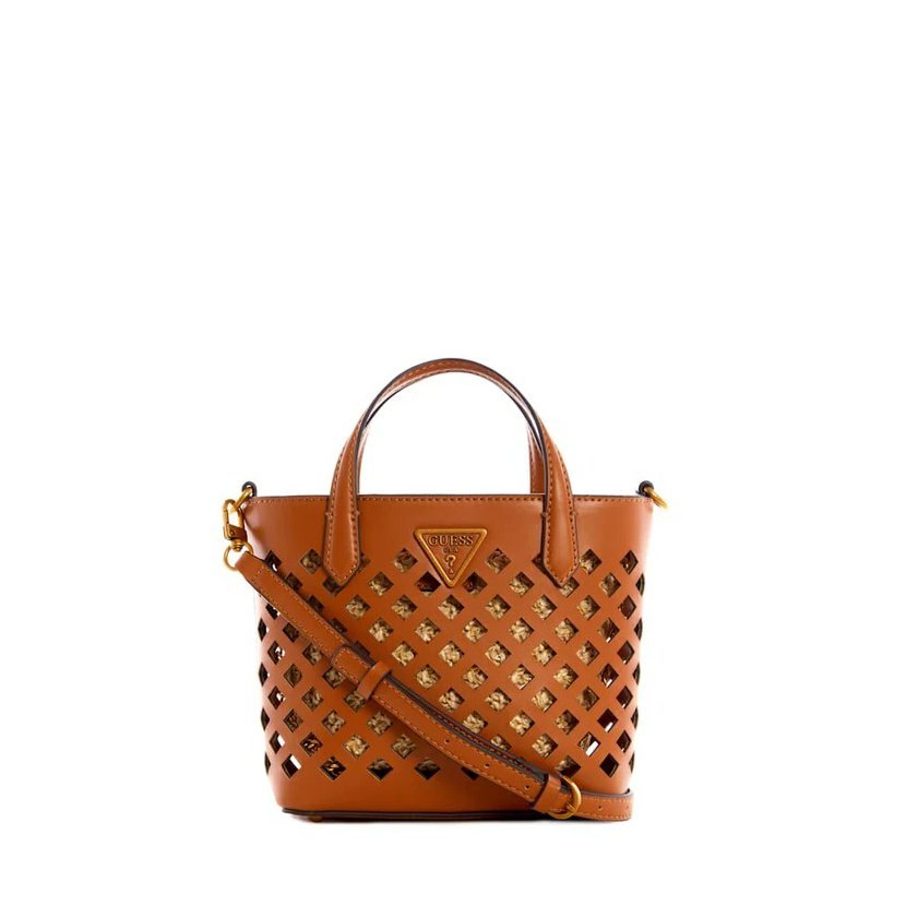 Guess Guess, Aqua Mini Shopper, Textilhandtasche, Kastanienbraun, HWVB8566750, 23 x 17 x 8 cm Regular
