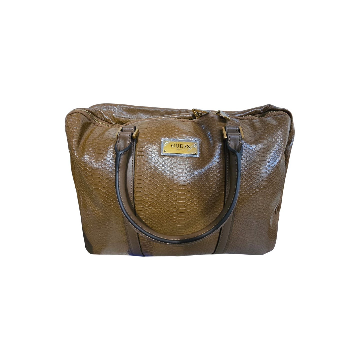 Guess, Guess, Polyurethan, Textiltasche, Laptopfach, Braun, HMEVEN, Für Männer, 28 x 38 x 10 cm