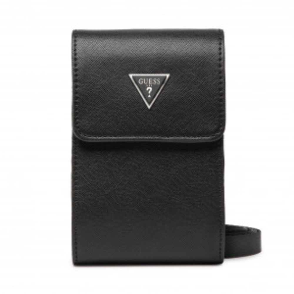 Guess Guess, Guess, Kunstleder, Ausweishalter, Textil-Umhängetasche, Schwarz, HMCERT, 11 x 17 x 4 cm, Für Frauen Regular
