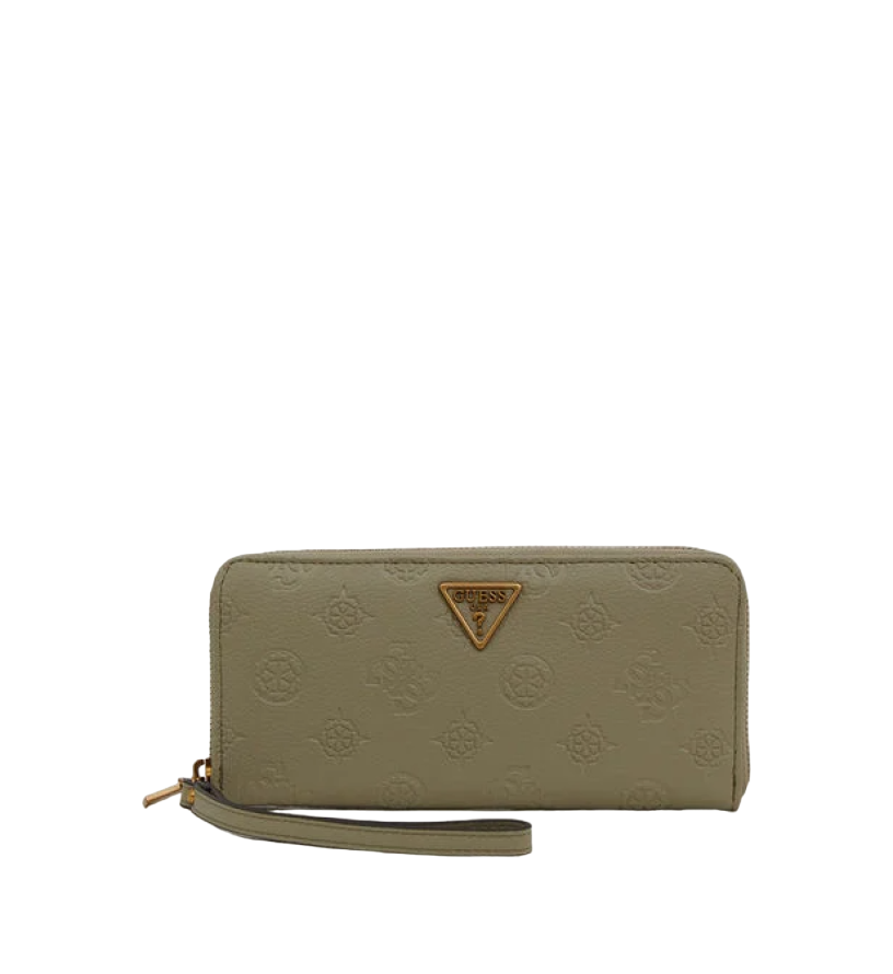 Guess, Helaina, Textilbrieftasche, Dreiseitiger Reißverschluss, SWPB8403460SAG, Grün, Für Frauen