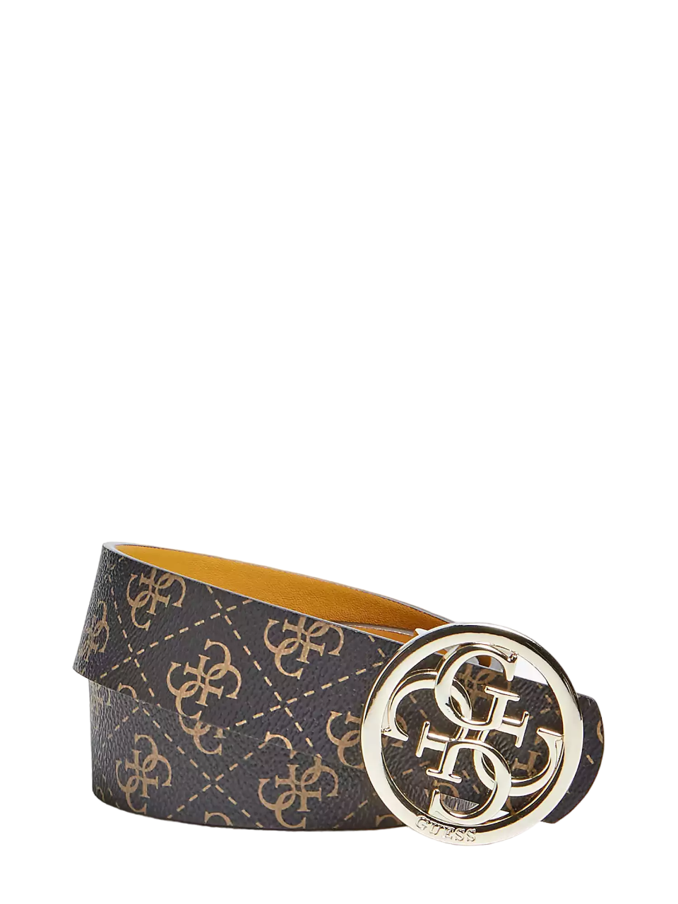 Guess, Jensen Not Ajuster et Rev, Beidseitiges Modell, Textilgürtel, Braun, Senfgelb, Für Frauen, 3,5 cm