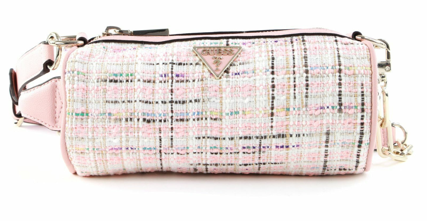 Guess, Manhattan, Polyester, Schultertasche, Textil-Umhängetasche, Rosa Tweed, Für Frauen