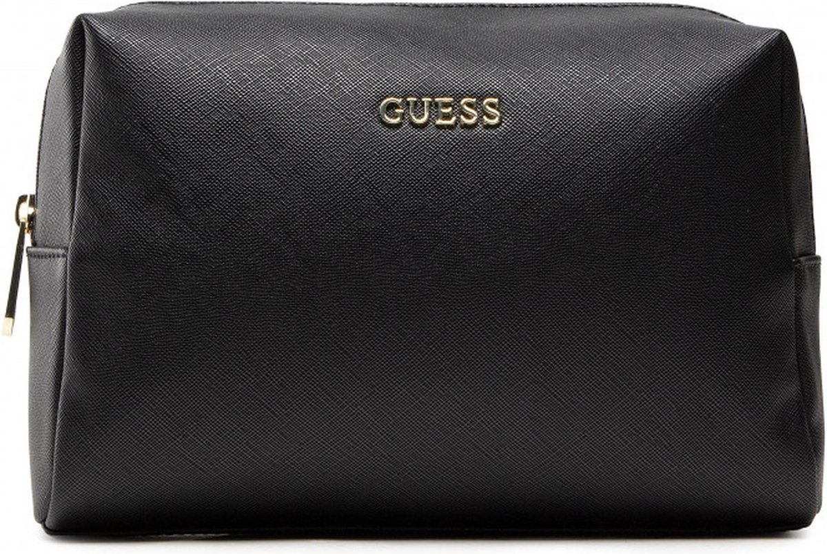 Guess Guess, Saffiano Vanilla, Kunstleder, Textiltasche, Toilettenartikel, Schwarz, Für Frauen, 23 x 17 x 8 cm Regular