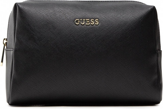 Guess Guess, Saffiano Vanilla, Kunstleder, Textiltasche, Toilettenartikel, Schwarz, Für Frauen, 23 x 17 x 8 cm Regular