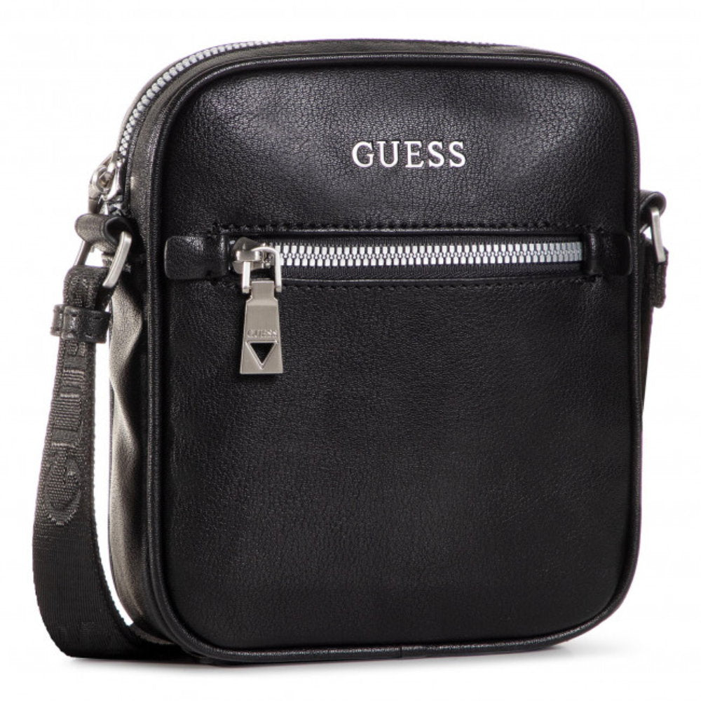 Guess, Scala, Mini, Textil-Umhängetasche, Schwarz, Für Männer