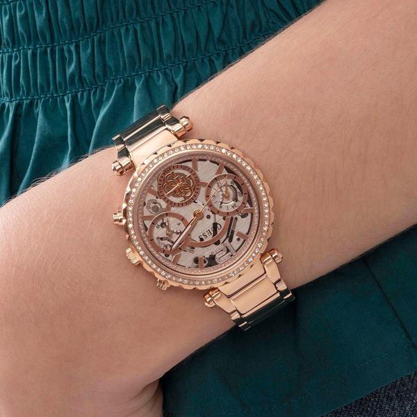 GUESS SOLSTICE GW0403L3 Chronograph Armbanduhr 37 mm Gold ansicht-5