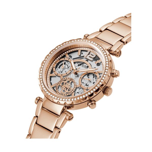 GUESS SOLSTICE GW0403L3 Chronograph Damen Armbanduhr Gold 37 mm – Produktansicht
