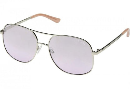 GUESS SUNGLASSES GF6081 Silver GF6081 10Z 59 17 140 Sonnenbrille Silber ansicht-2