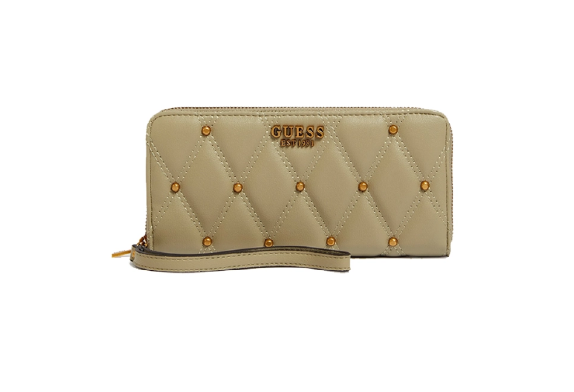 Guess, Triana, Textilbrieftasche, SLG Großer Reißverschluss, SWQS8553460, Grün, Für Frauen