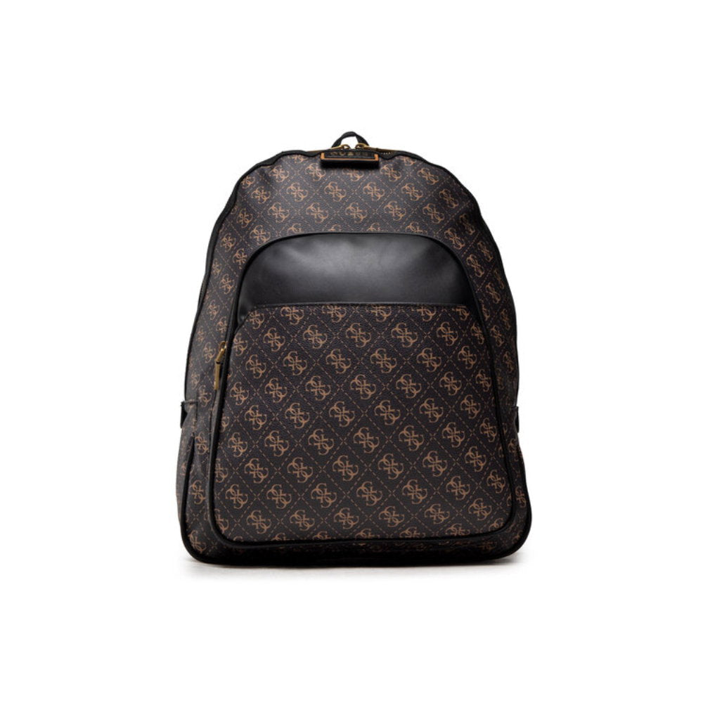 Guess, Vezzola, Kunstleder, Textilrucksack, Braun, Laptopfach, hmvezl p1105, Für Männer, 38 x 33 x 10 cm