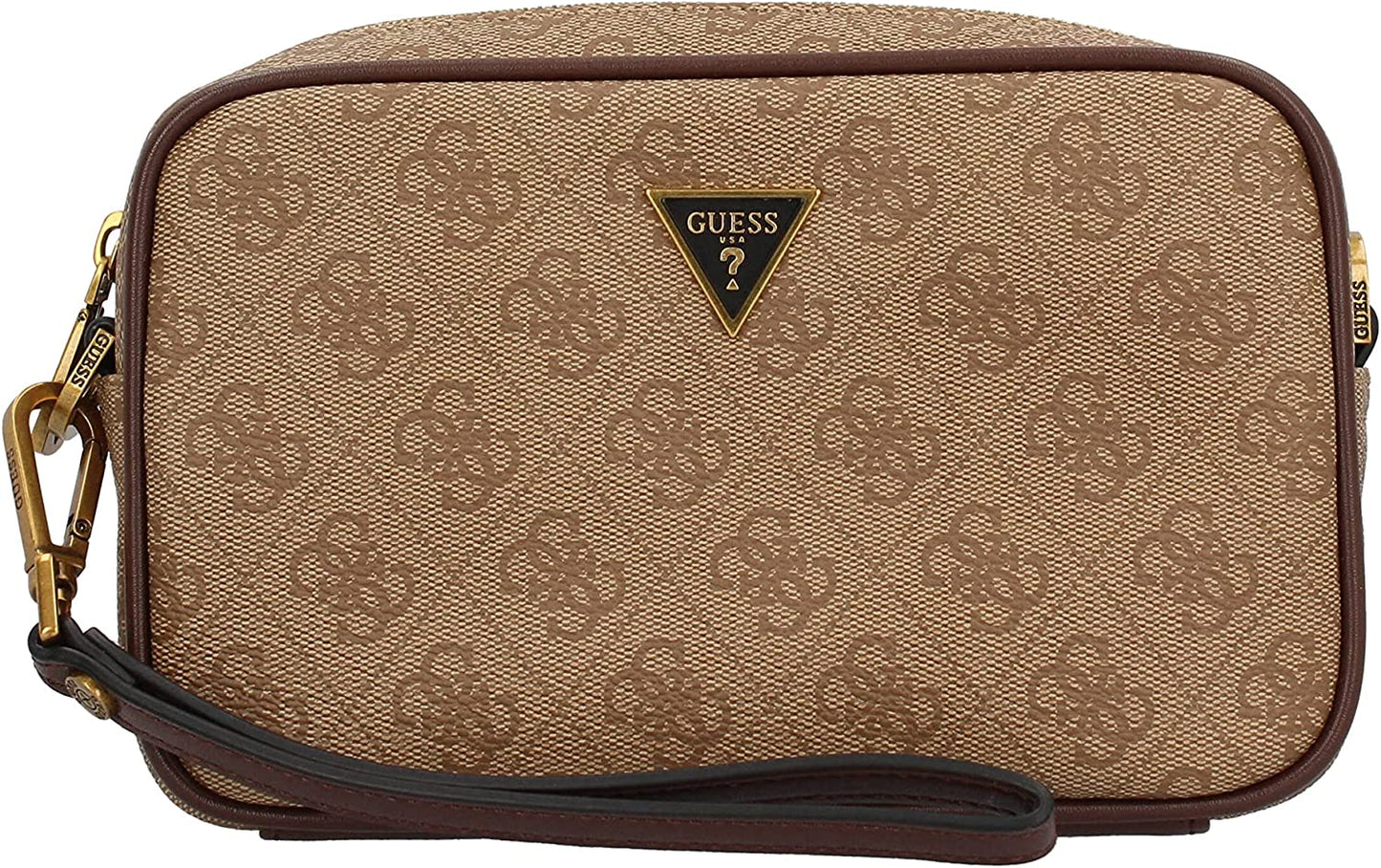 Guess, Vezzola, Polyurethan, Klein, Textil-Umhängetasche, Braun, GU154H046-O11, 13x20x5 cm, Unisex