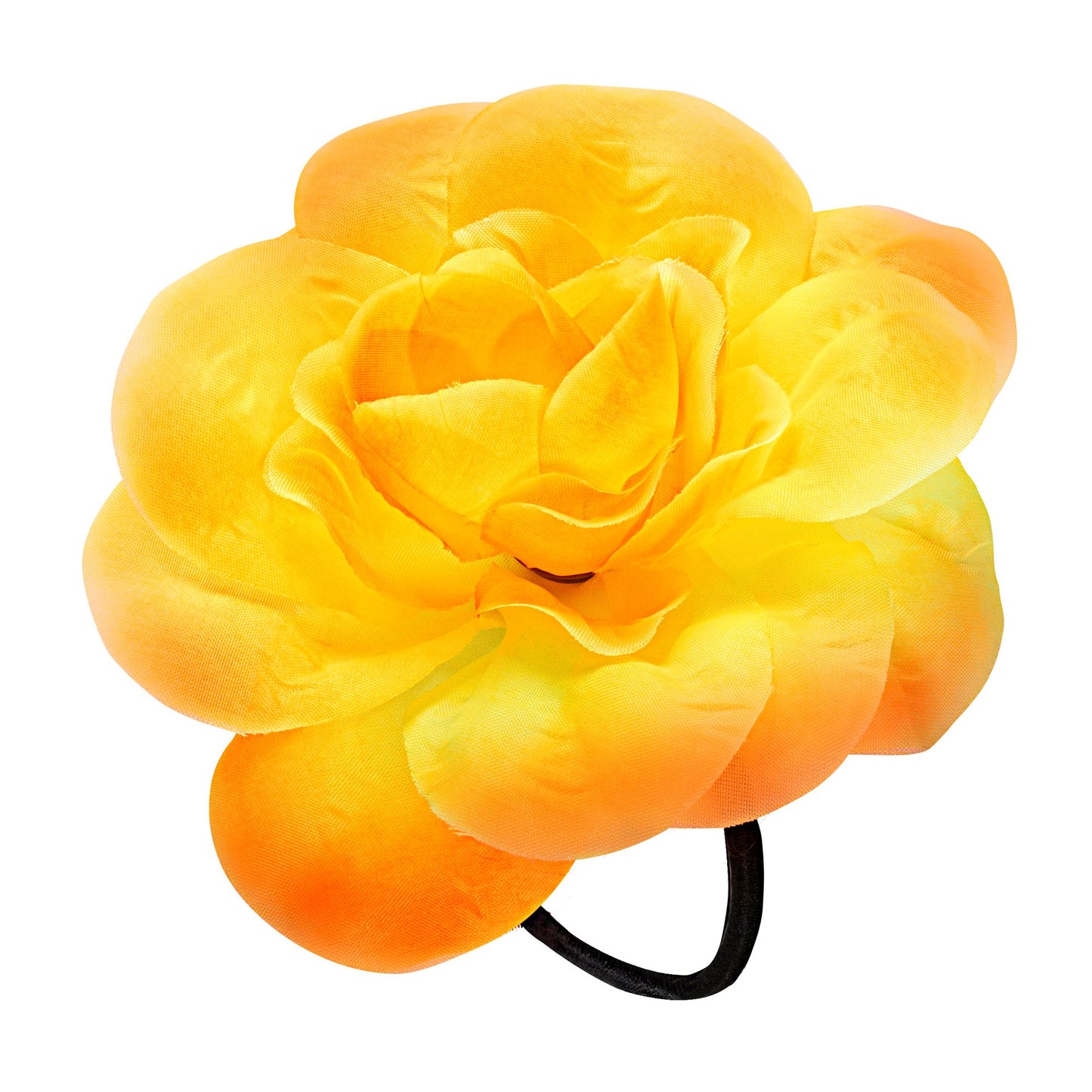 "HAARGUMMI MIT GELBER BLUME" – Vorderansicht