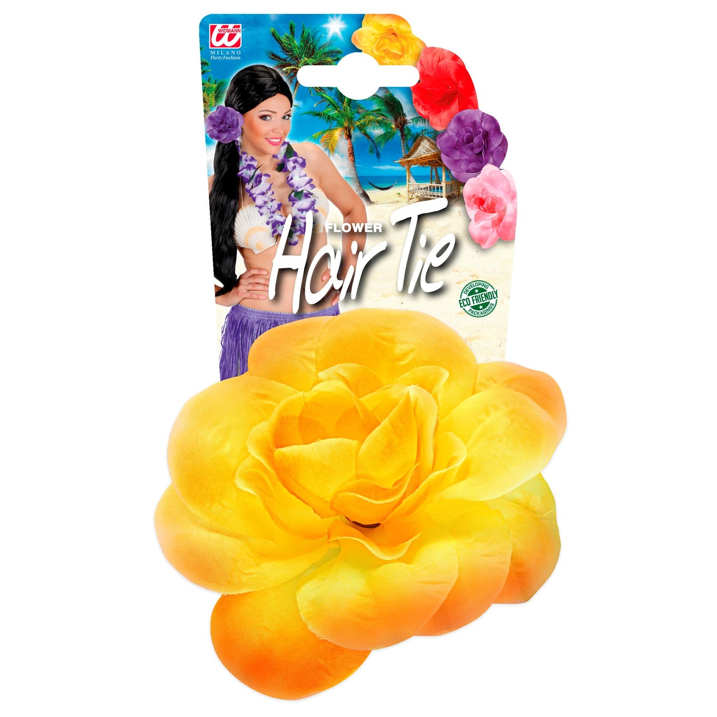 "HAARGUMMI MIT GELBER BLUME" – Detailansicht