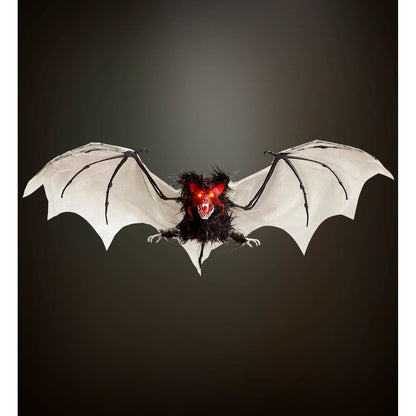 "HAARIGE FLEDERMAUS MIT PULSIEREND BLINKENDEN LED AUGEN" 89 cm – Ansicht 3