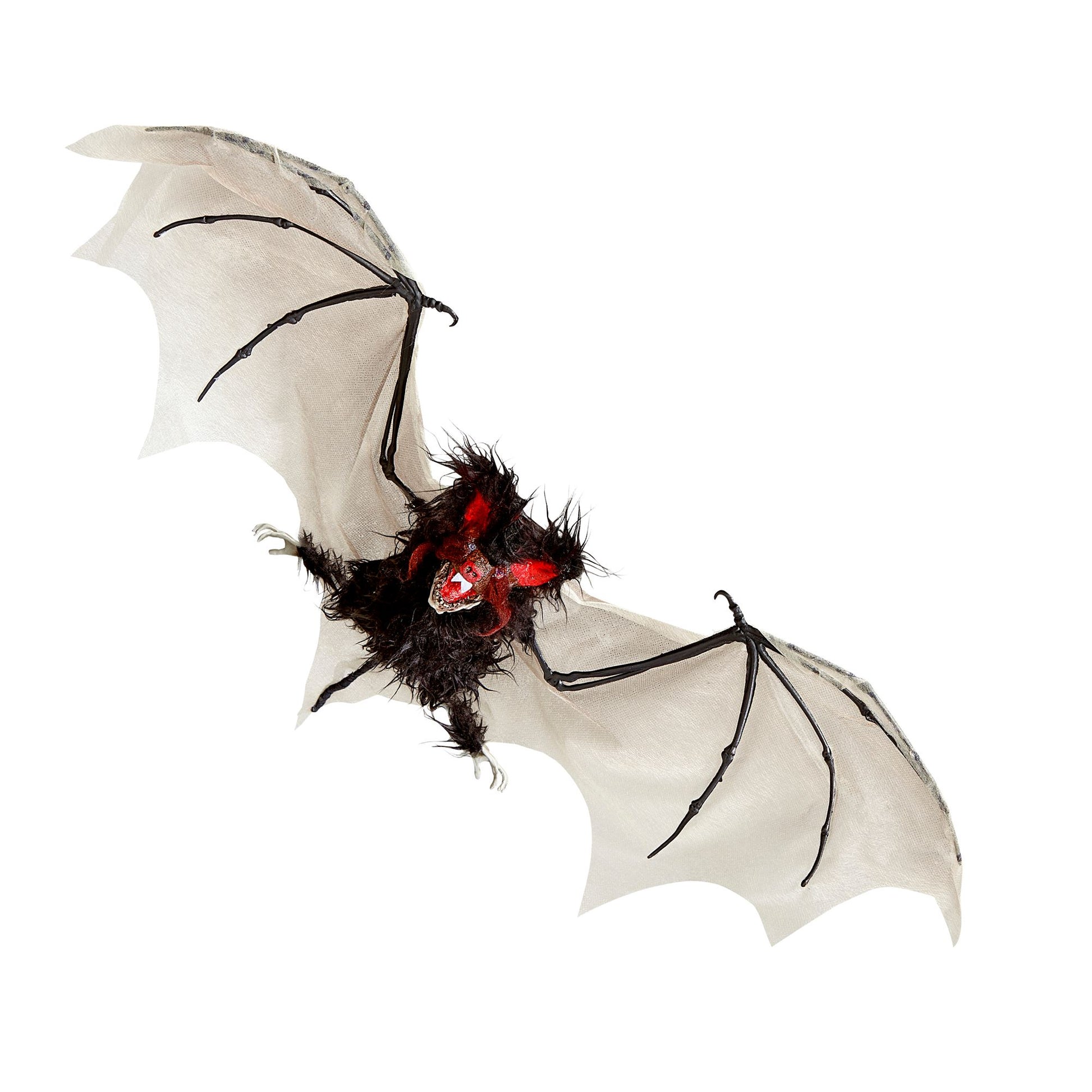 "HAARIGE FLEDERMAUS MIT PULSIEREND BLINKENDEN LED AUGEN" 89 cm – Ansicht 4