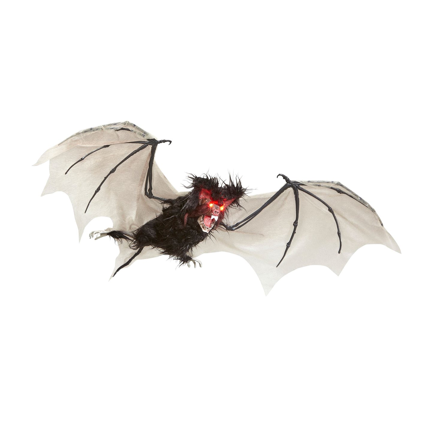 "HAARIGE FLEDERMAUS MIT PULSIEREND BLINKENDEN LED AUGEN" 89 cm – Ansicht 5