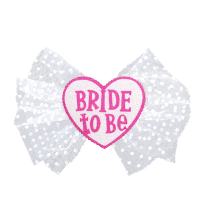 "HAARKLAMMER BRIDE TO BE" – Vorderansicht