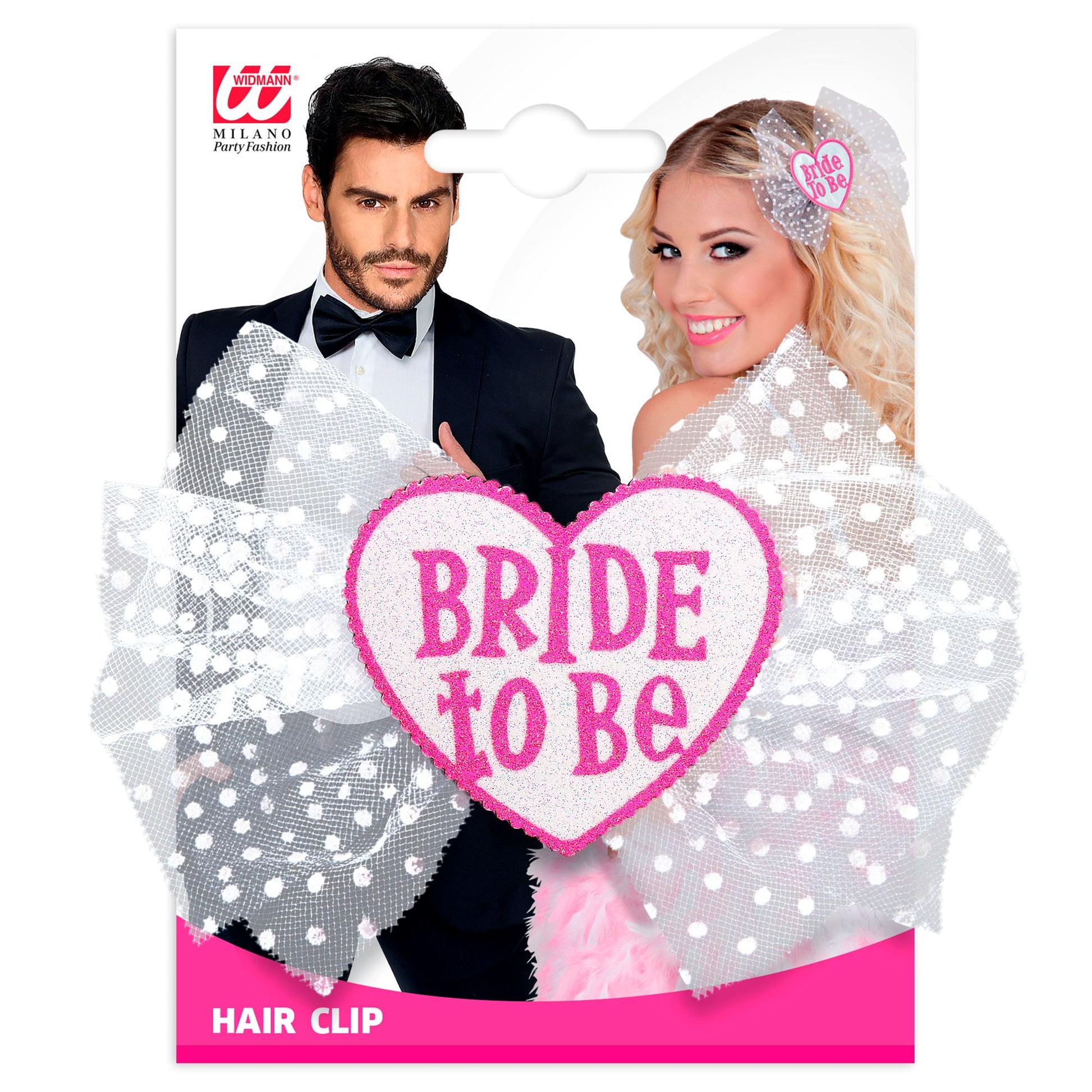 "HAARKLAMMER BRIDE TO BE" – Detailansicht