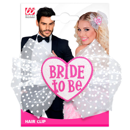 "HAARKLAMMER BRIDE TO BE" – Detailansicht