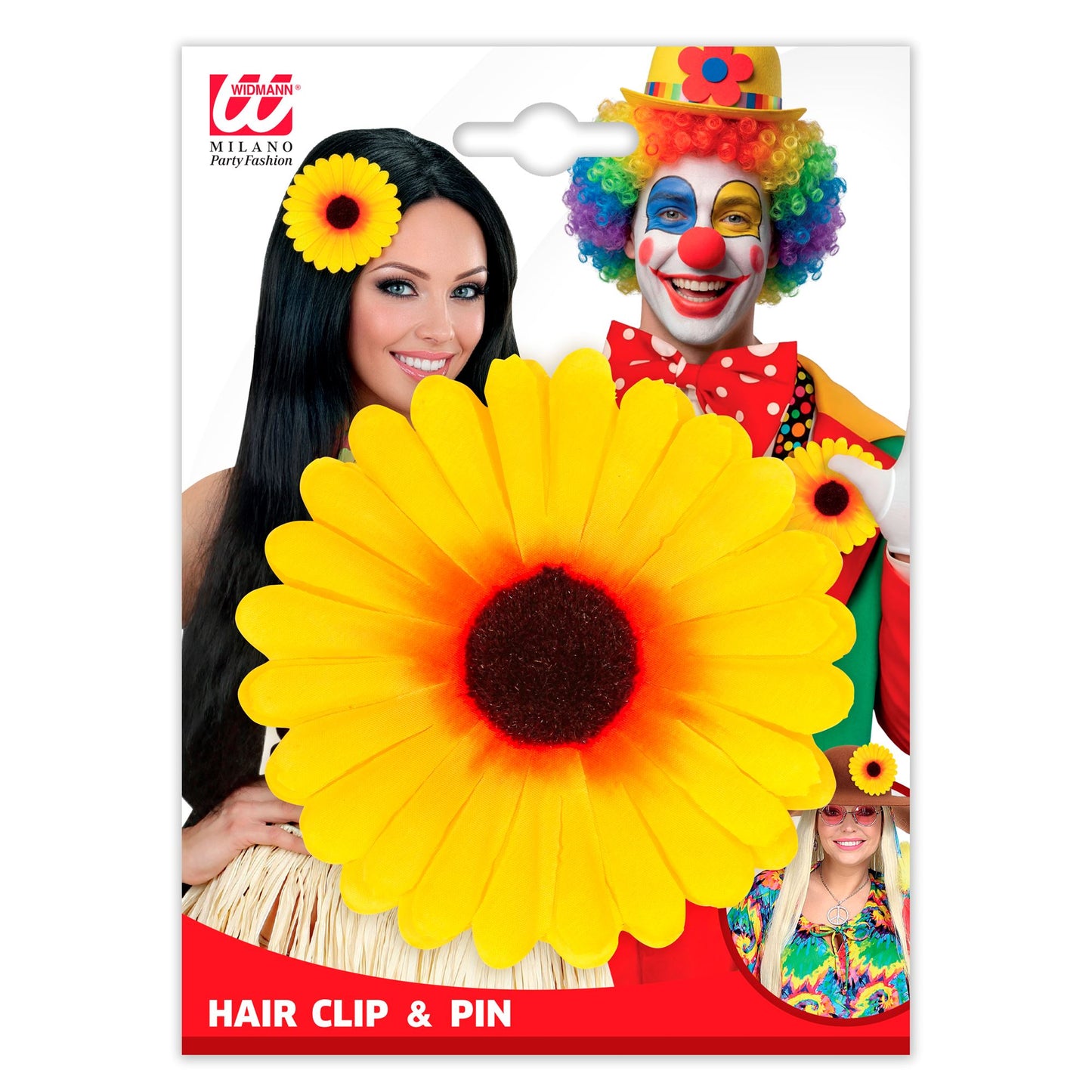 "HAARKLAMMER & BROSCHE SONNENBLUME" – Detailansicht