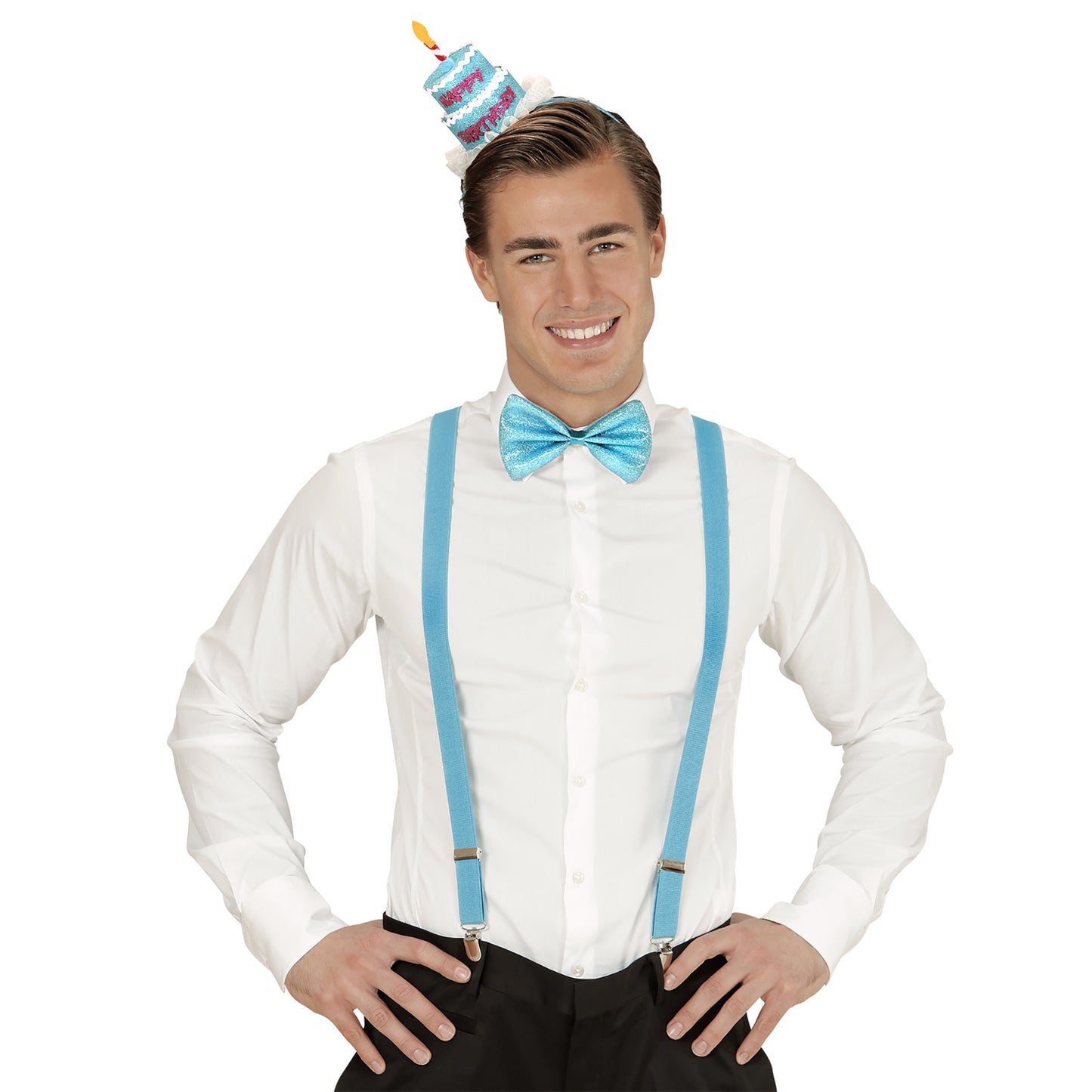 "HAARREIF GEBURTSTAGSKUCHEN HAPPY BIRTHDAY UND FLIEGE" 4 Farben sortiert – Ansicht 4