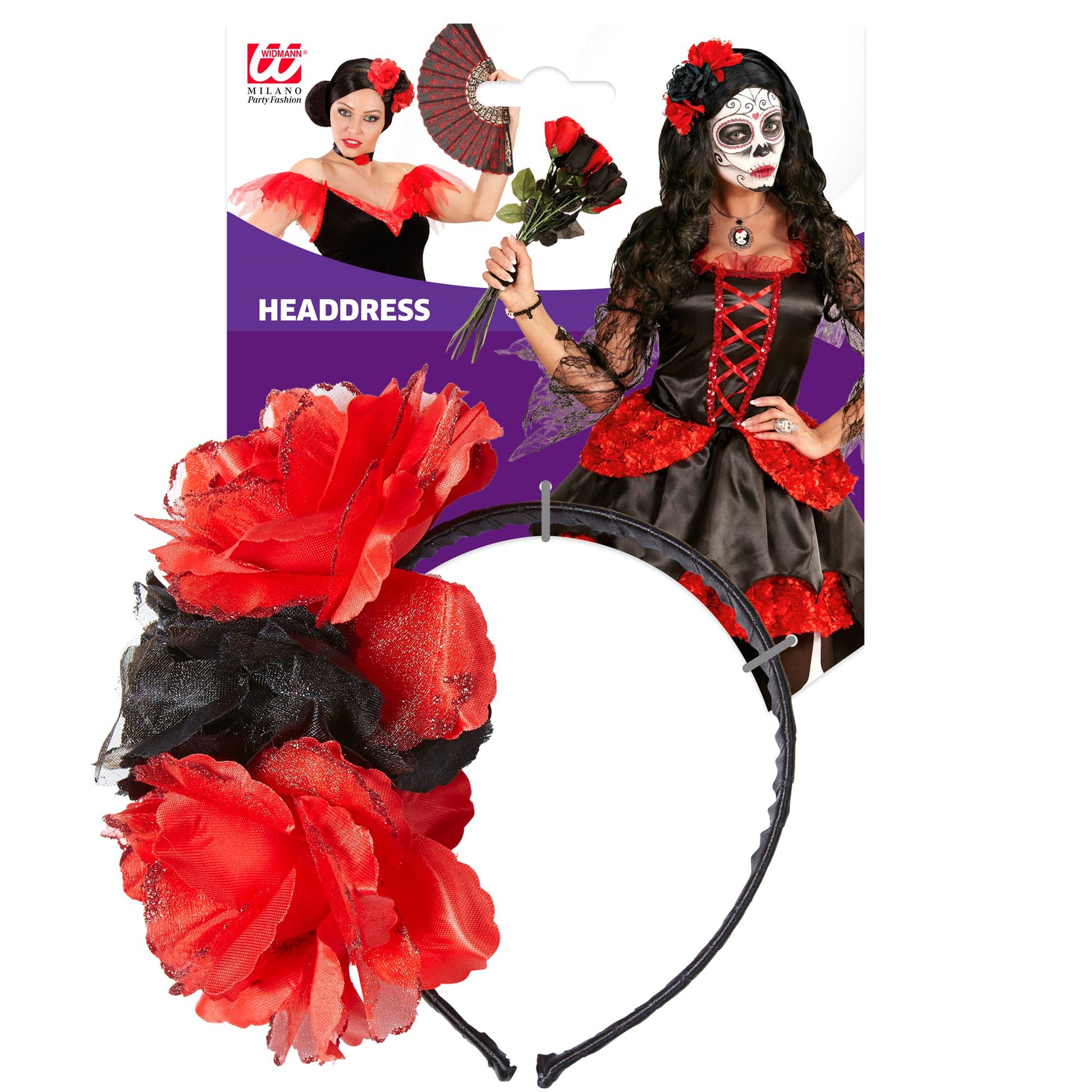 "HAARREIF MIT 3 ROSEN - SCHWARZ + ROT UND " – Detailansicht