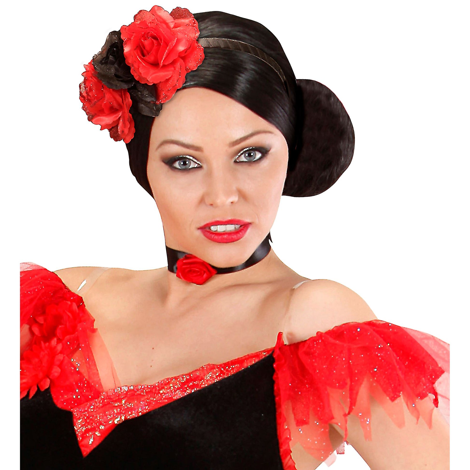 "HAARREIF MIT 3 ROSEN - SCHWARZ + ROT UND " – Ansicht 4