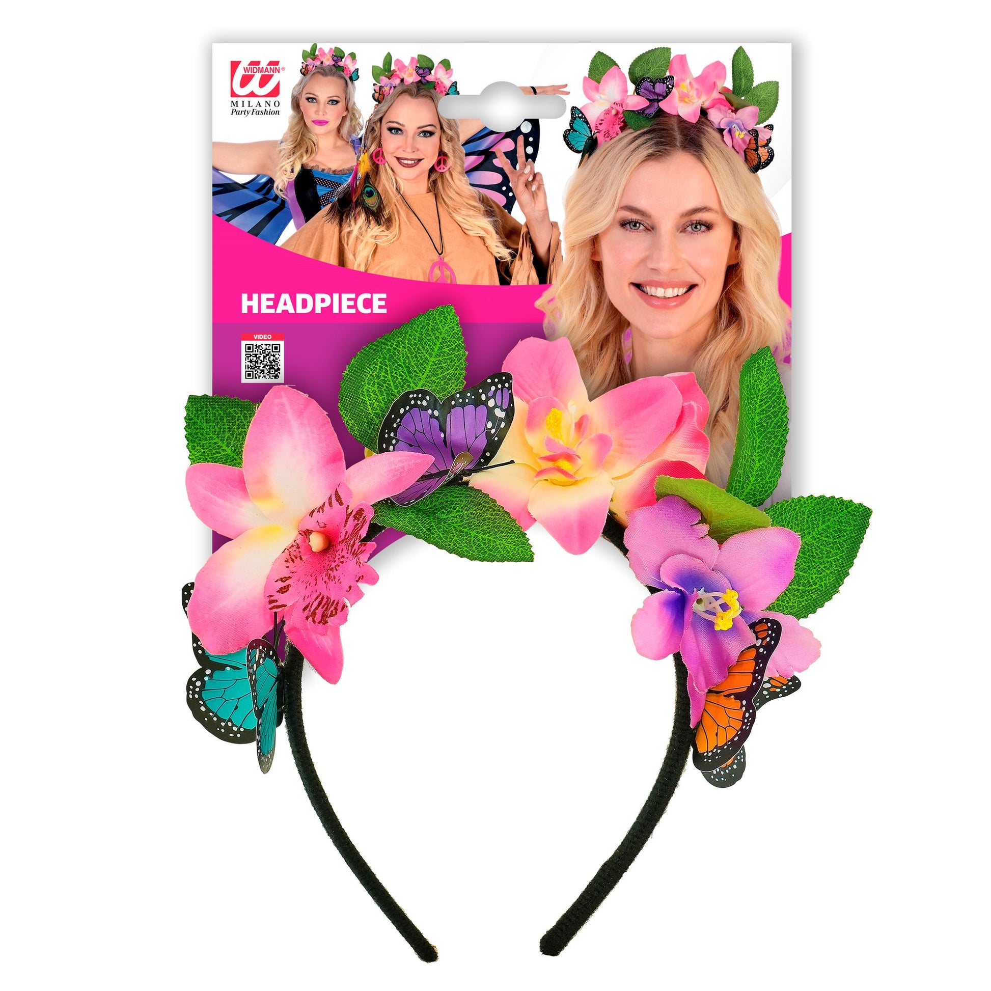 "HAARREIF MIT BLUMEN & SCHMETTERLINGEN" – Detailansicht