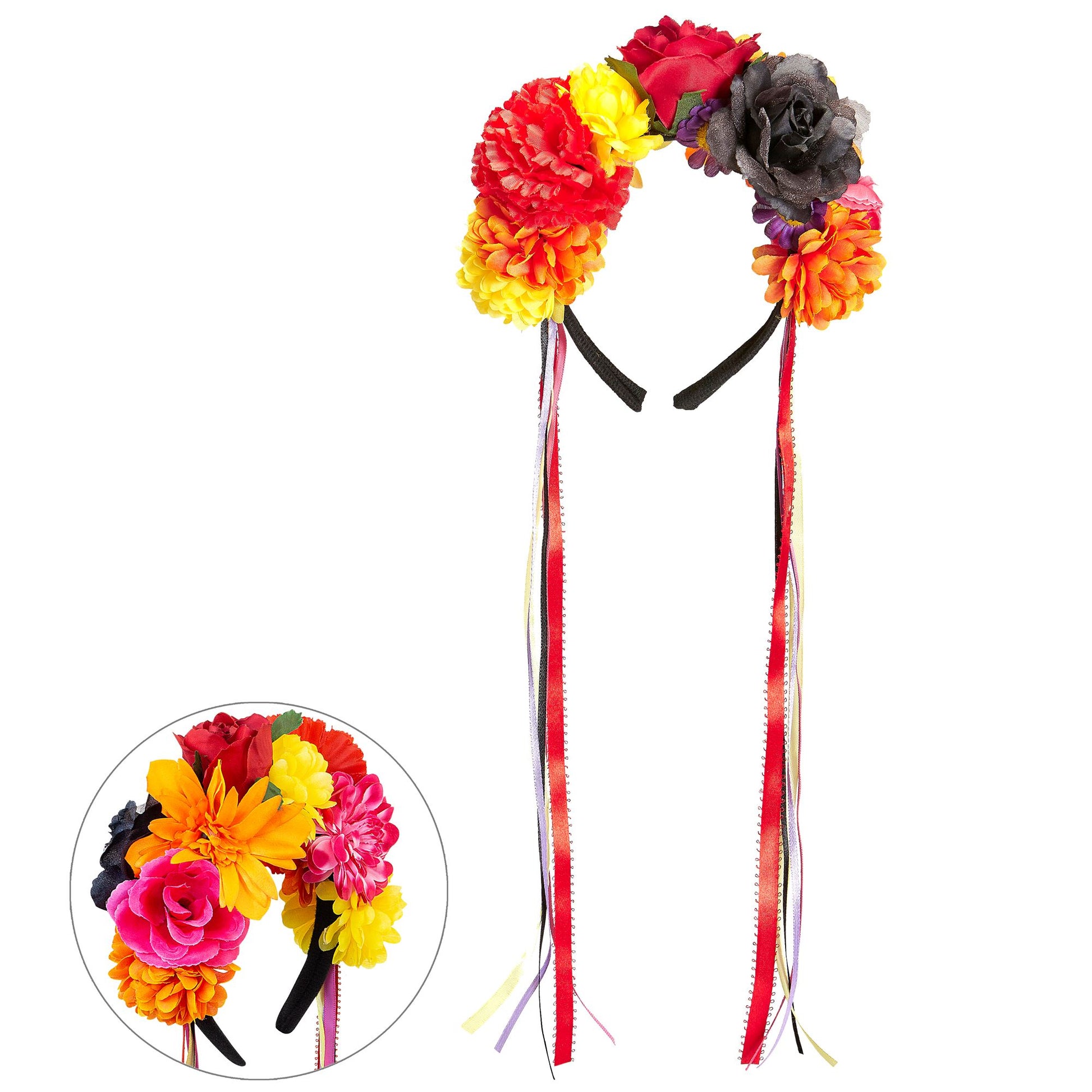 "HAARREIF MIT BLUMEN UND BUNTENBÄNDERN" – Detailansicht