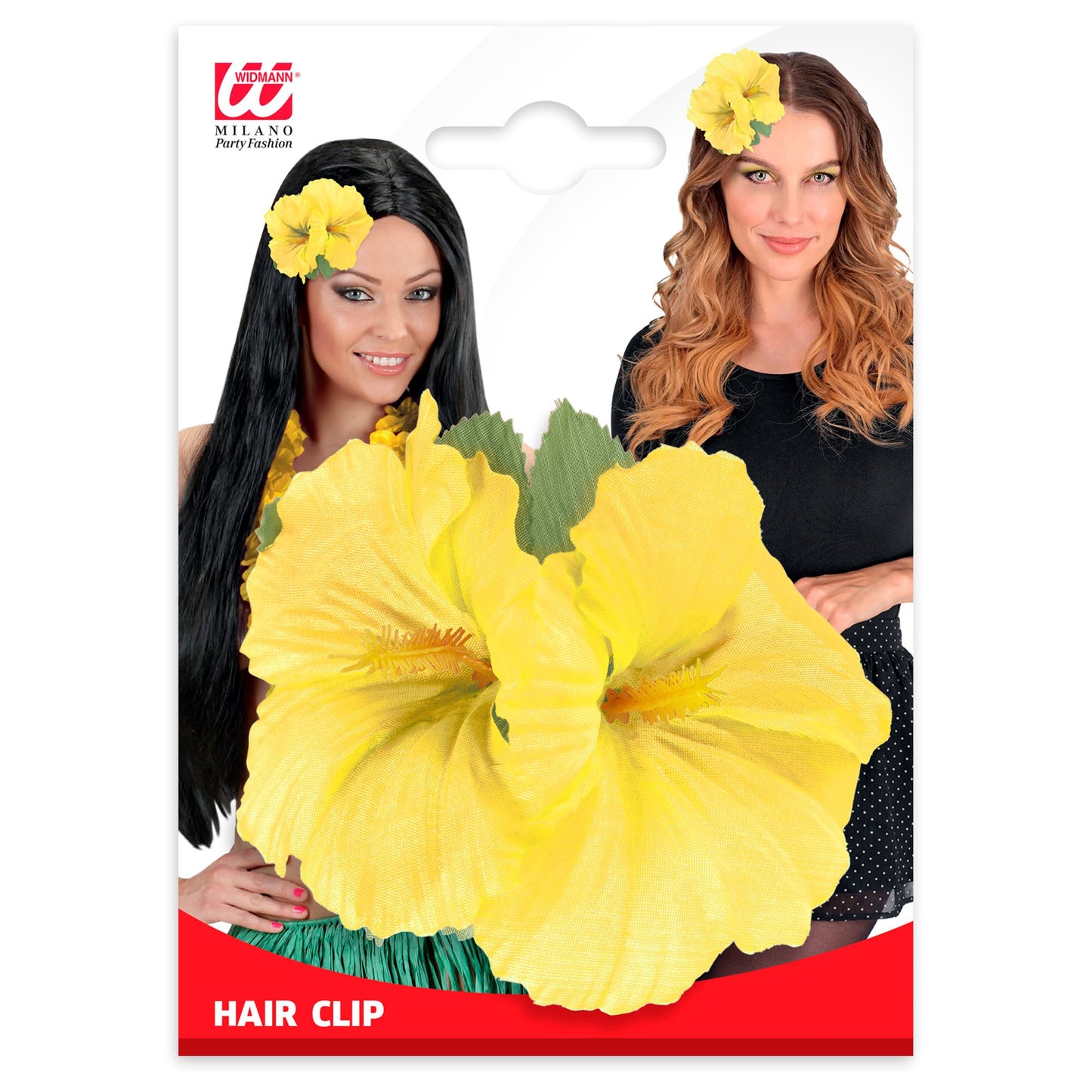 "HAARSPANGE MIT 2 GELBEN HIBISKUSBLUMEN" – Ansicht 3