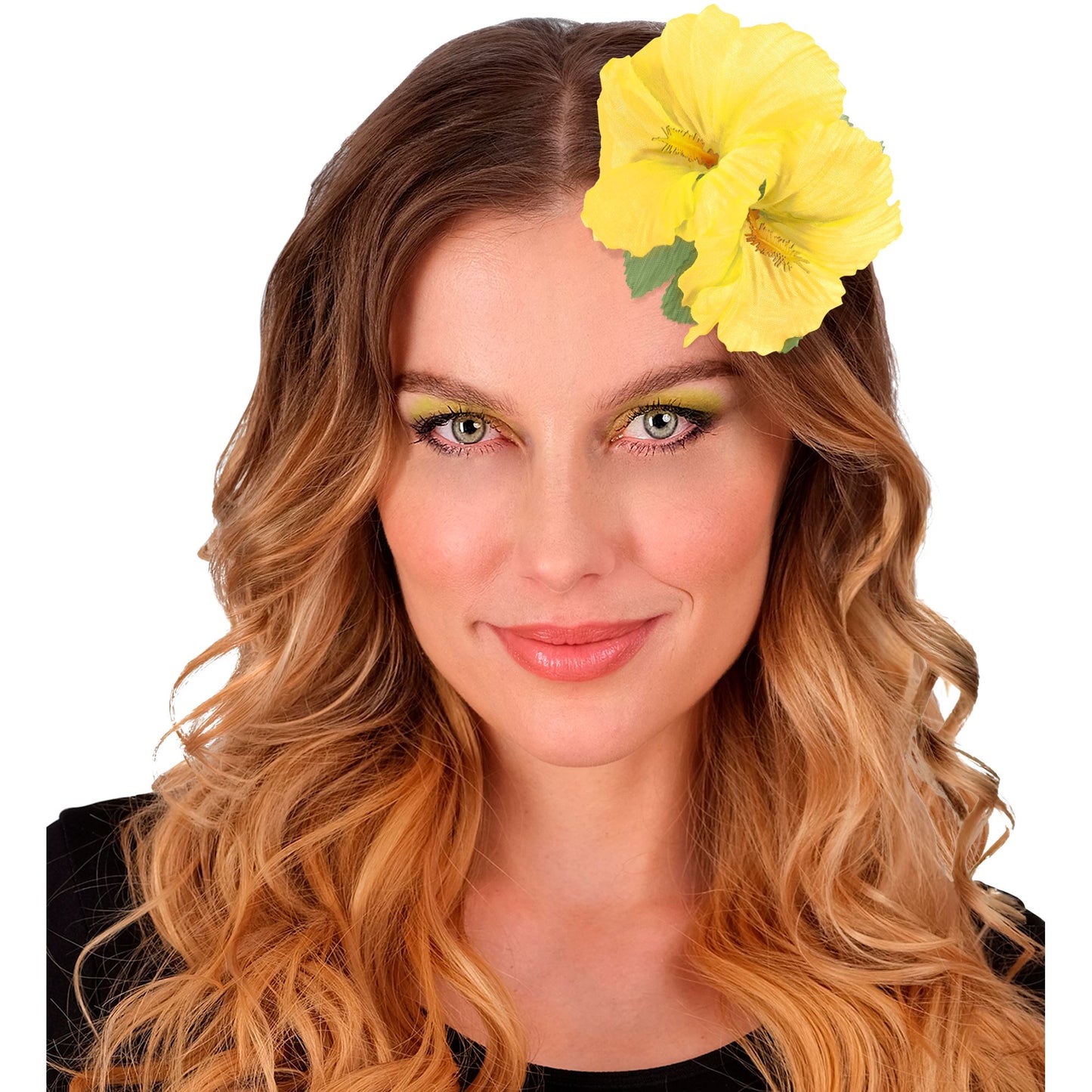 "HAARSPANGE MIT 2 GELBEN HIBISKUSBLUMEN" – Ansicht 4