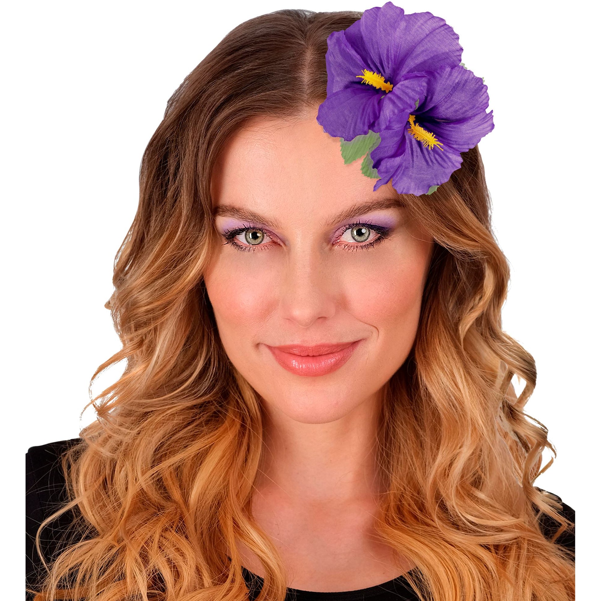 "HAARSPANGE MIT 2 HIBISKUSBLUMEN" sort. in 6 Farben – Ansicht 5
