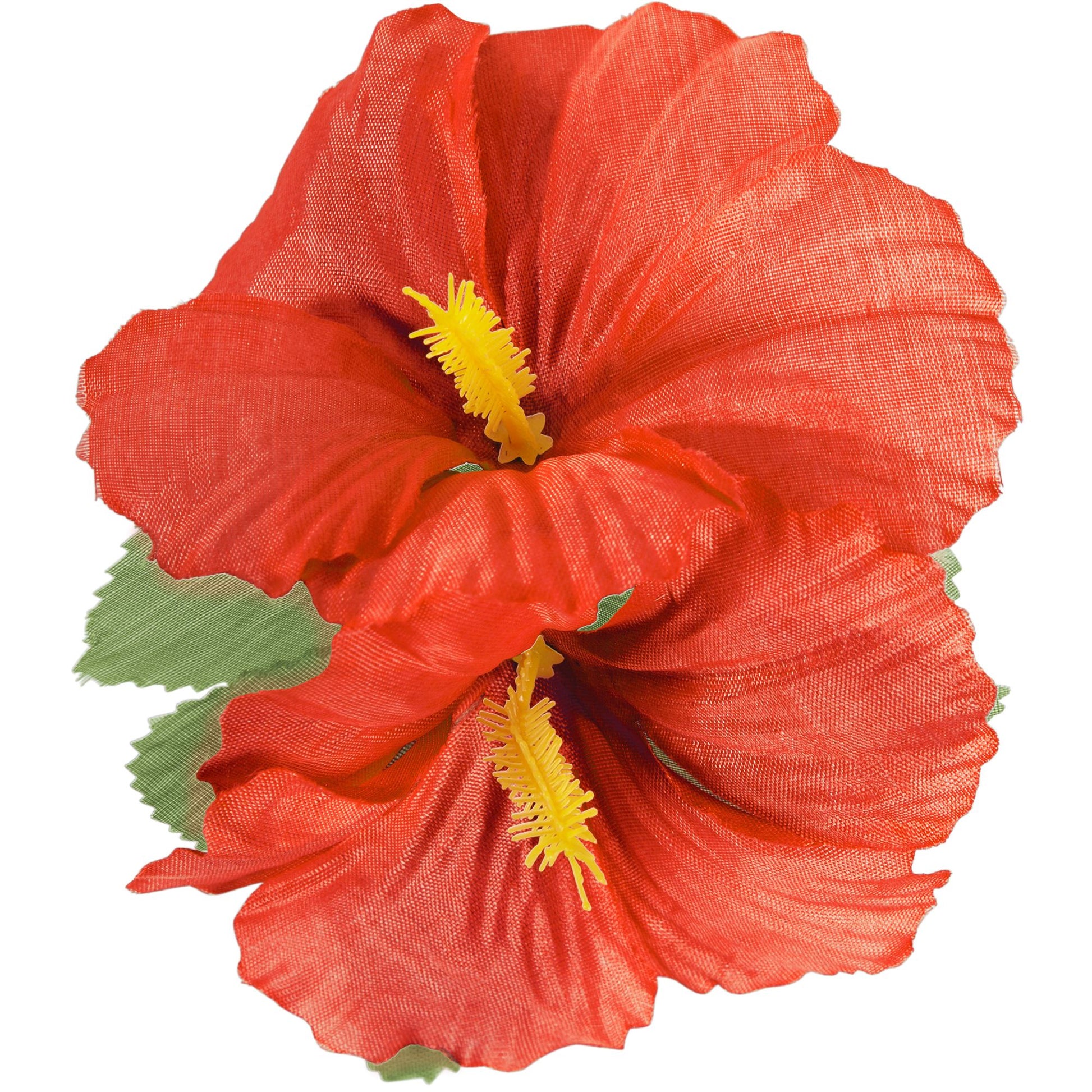 "HAARSPANGE MIT 2 ROTEN HIBISKUSBLUMEN" – Detailansicht