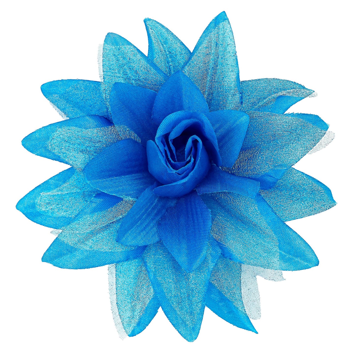 "HAARSPANGE MIT HELLBLAUER BLUME UND " – Vorderansicht