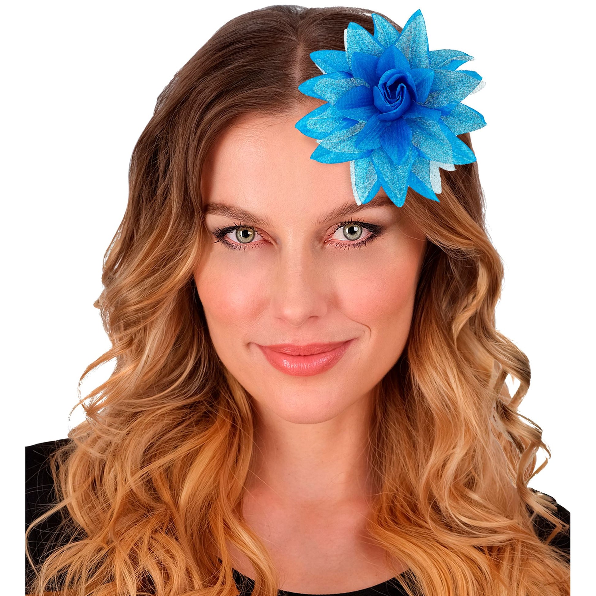 "HAARSPANGE MIT HELLBLAUER BLUME UND " – Ansicht 3