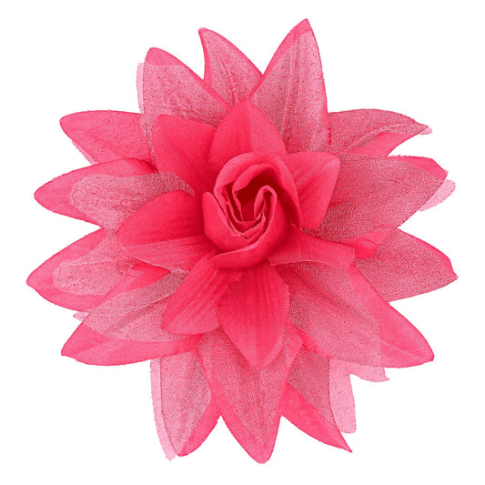 "HAARSPANGE MIT PINKER BLUME UND " – Vorderansicht