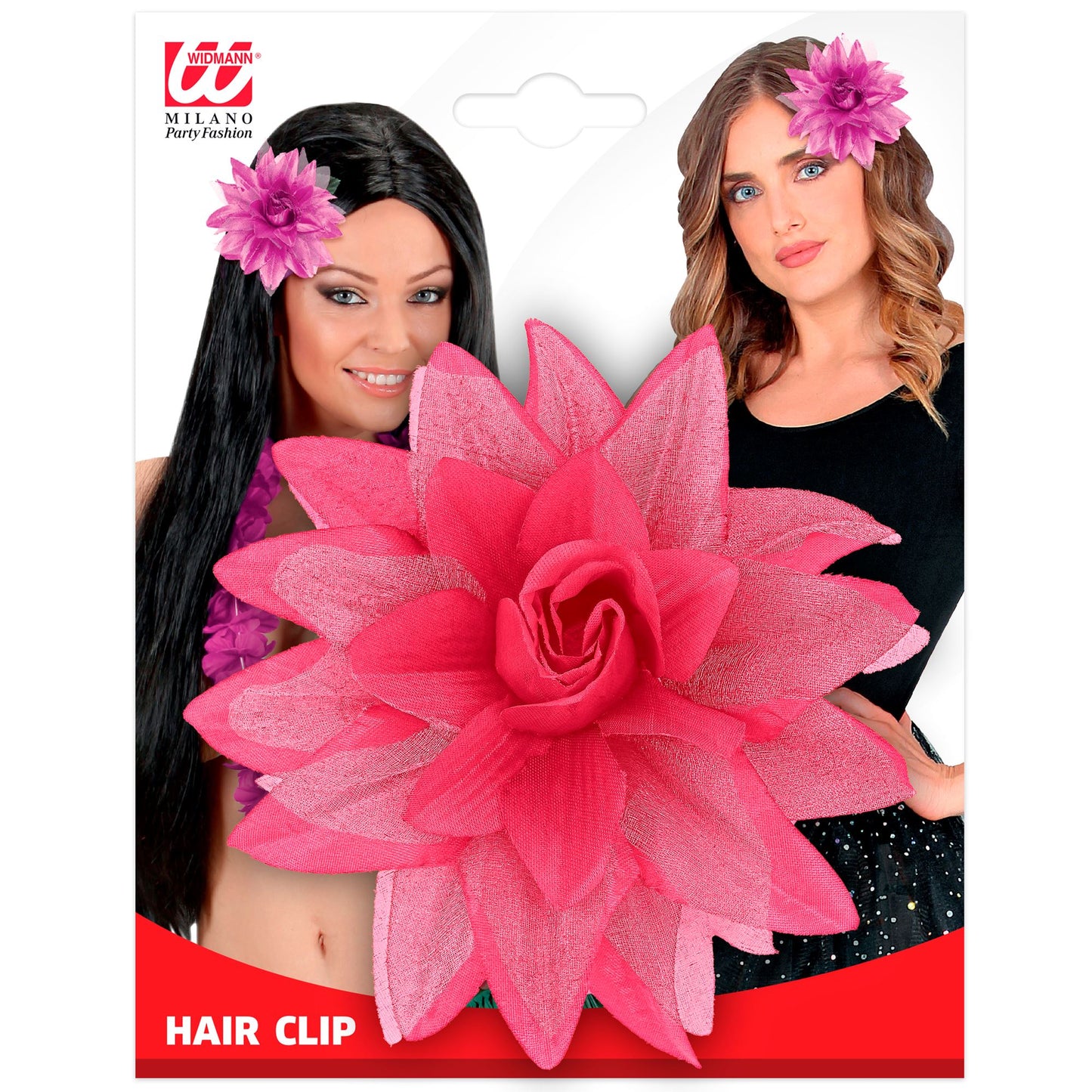 "HAARSPANGE MIT PINKER BLUME UND " – Detailansicht