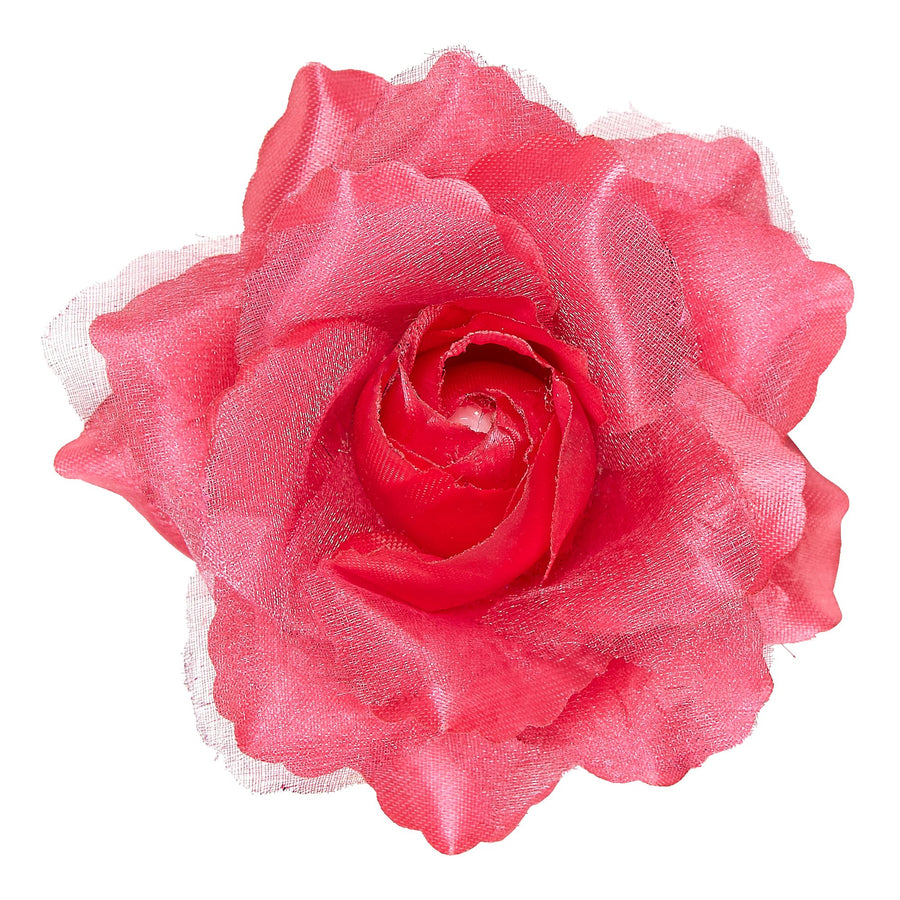 "HAARSPANGE MIT ROSA ROSE UND " – Vorderansicht