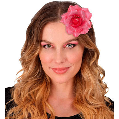 "HAARSPANGE MIT ROSA ROSE UND " – Ansicht 3