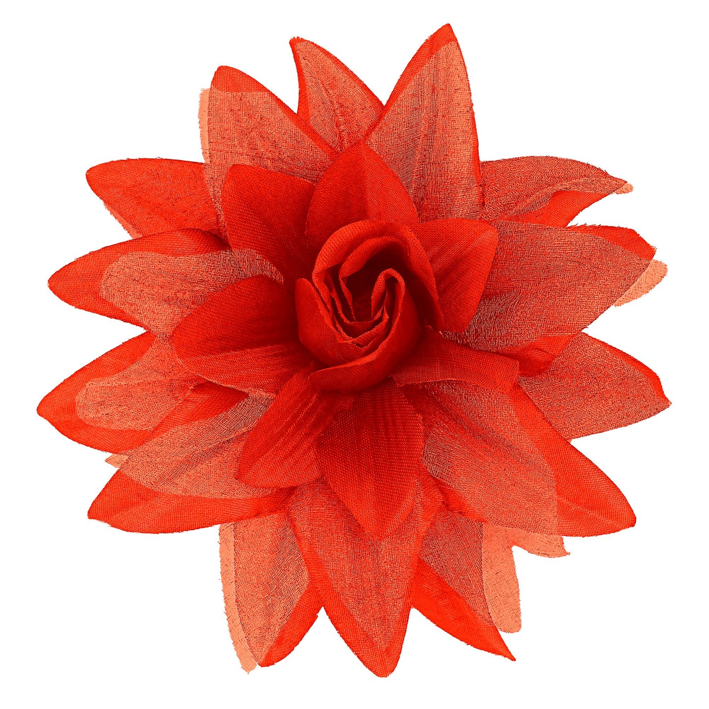 "HAARSPANGE MIT ROTER BLUME UND " – Vorderansicht