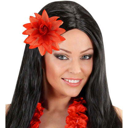 "HAARSPANGE MIT ROTER BLUME UND " – Ansicht 4