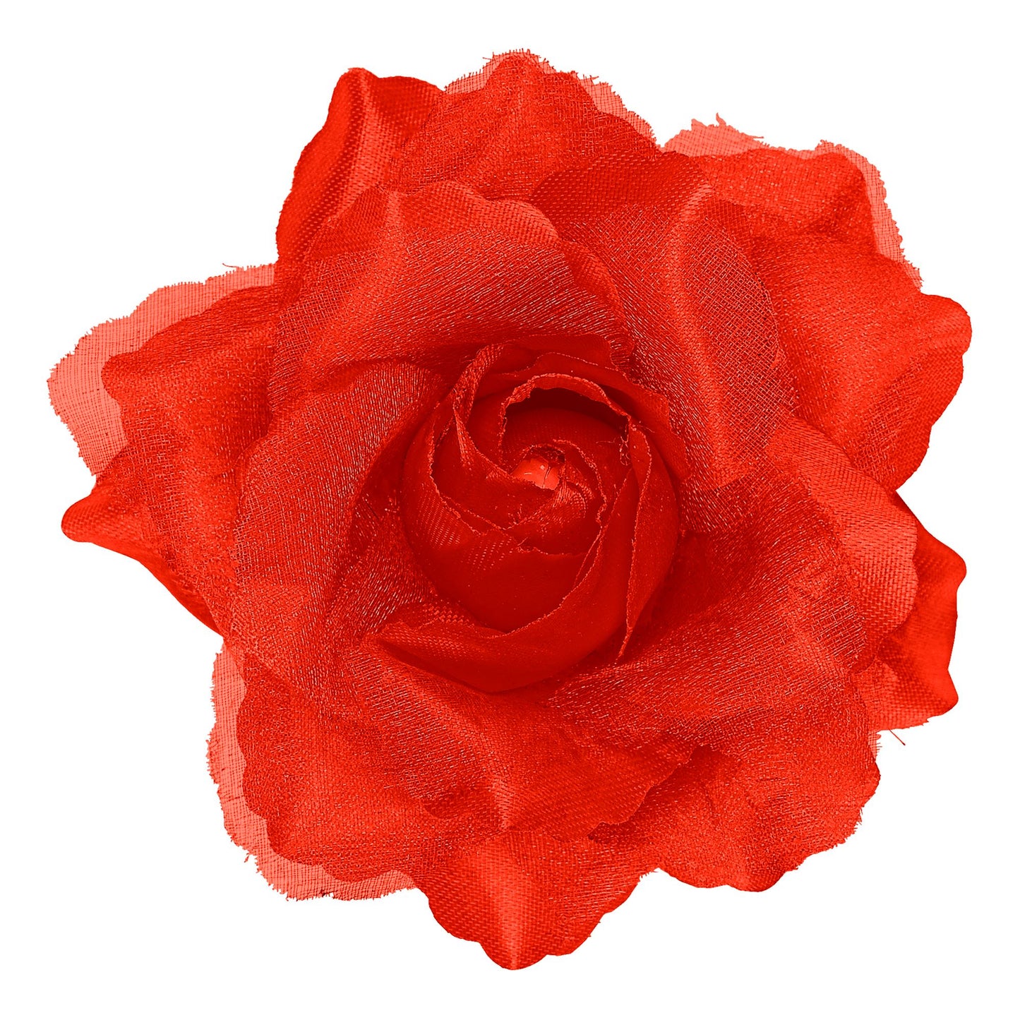 "HAARSPANGE MIT ROTER ROSE UND " – Vorderansicht