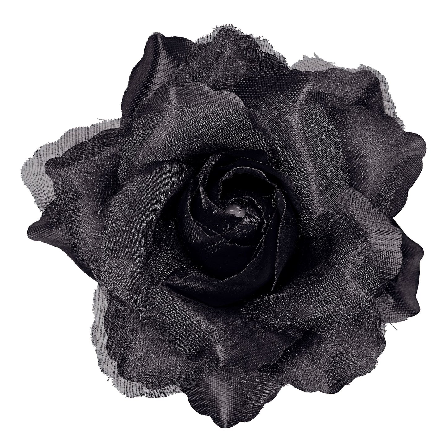 "HAARSPANGE MIT SCHWARZER ROSE UND " – Vorderansicht