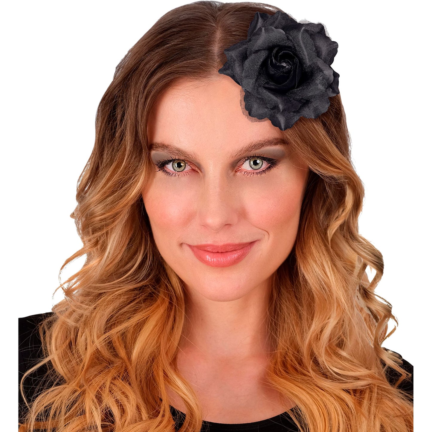 "HAARSPANGE MIT SCHWARZER ROSE UND " – Ansicht 3