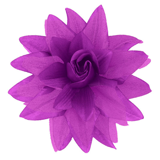 "HAARSPANGE MIT VIOLETTER BLUME UND " – Vorderansicht