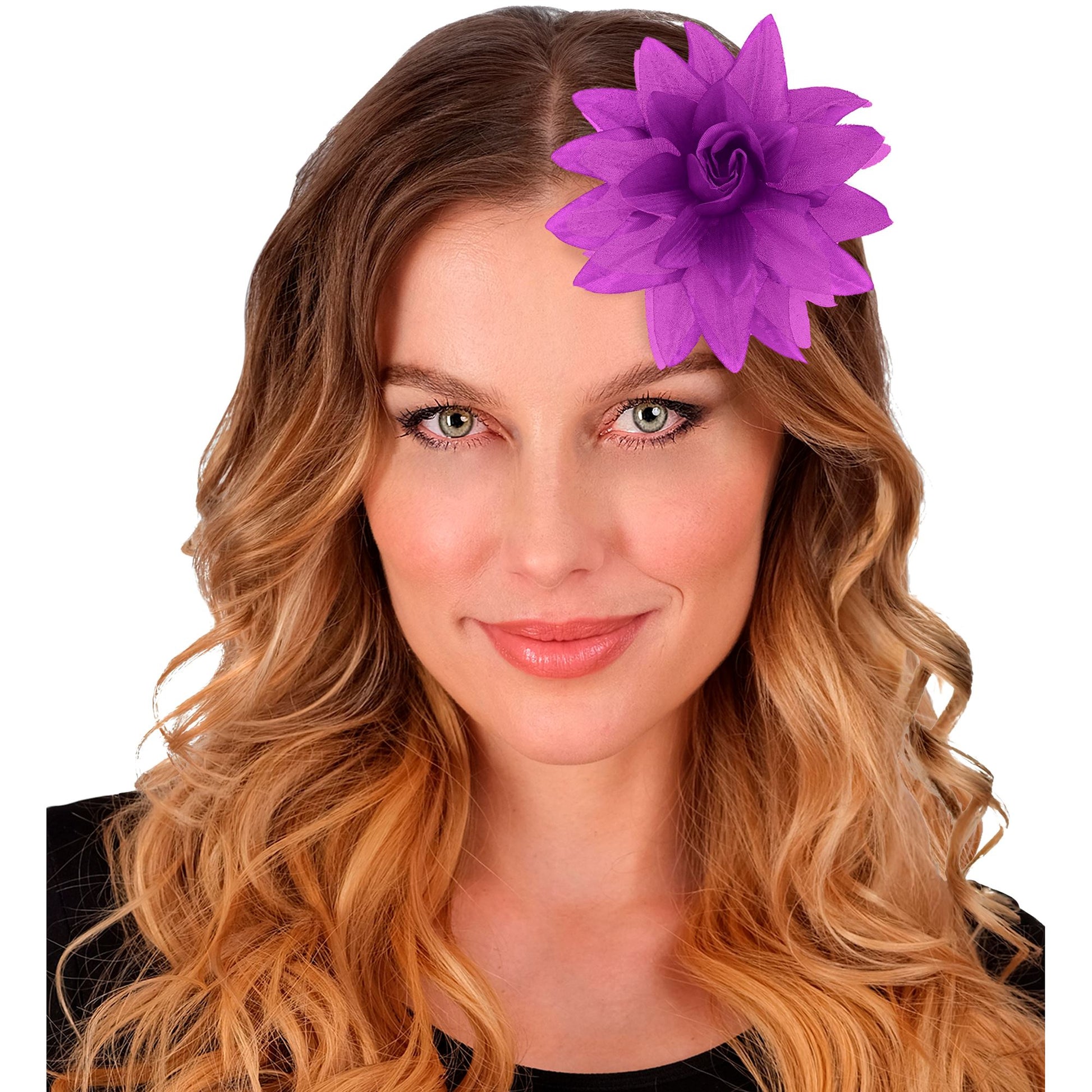"HAARSPANGE MIT VIOLETTER BLUME UND " – Ansicht 3