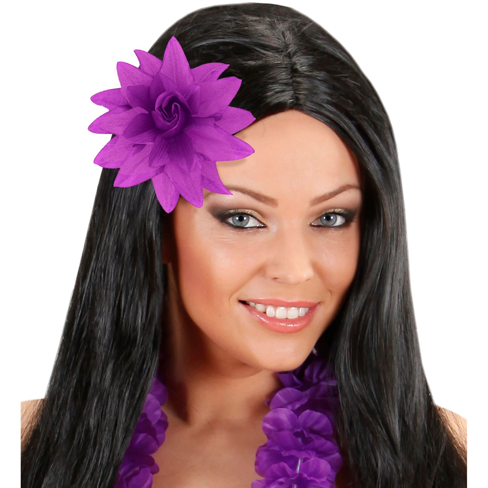 "HAARSPANGE MIT VIOLETTER BLUME UND " – Ansicht 4