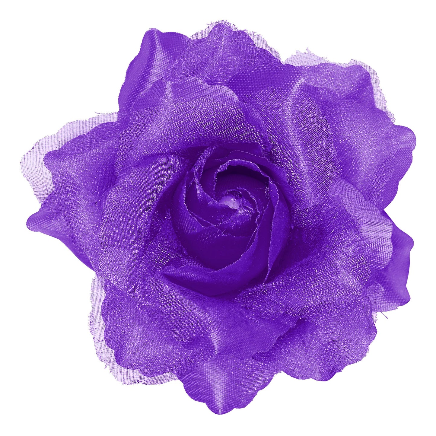 "HAARSPANGE MIT VIOLETTER ROSE UND " – Vorderansicht