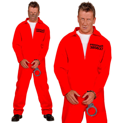"HÄFTLING" (Overall, Handschellen) – Vorderansicht